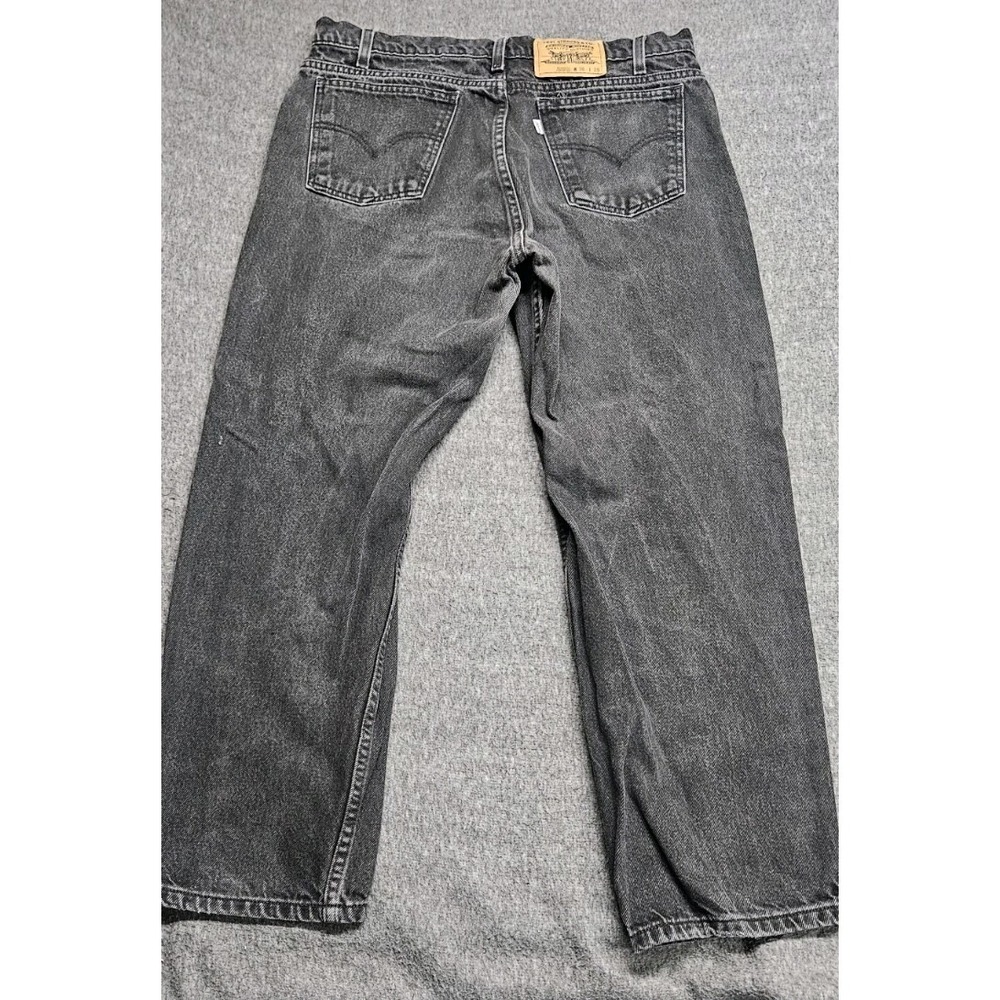 Vintage Levis 553 Jeans Black White Tab 34x27 Relaxed Straight Leg Mexico 1997 - Picture 8 of 10